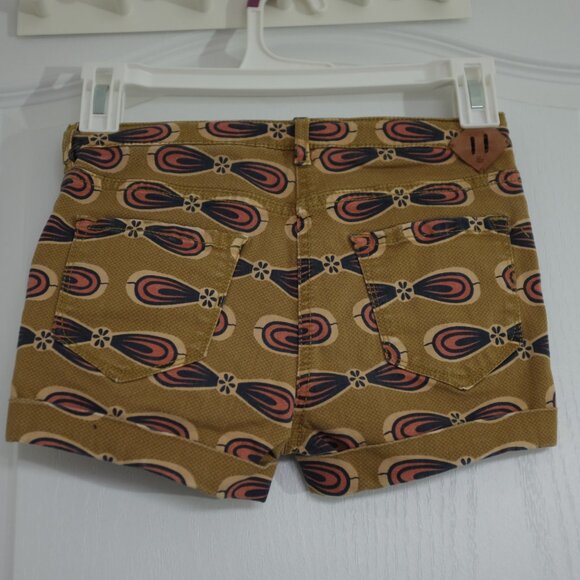 Scotch R'Belle mustard yellow pattern print rolled shorts - Picture 2 of 10